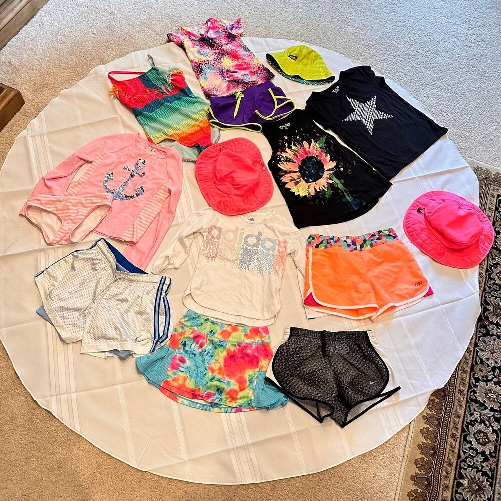 Girls Shirts, shorts, hats, swimwear , Bundle